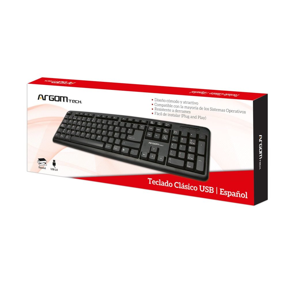 Teclado clásico USB ArgomTech en español: detalle del producto