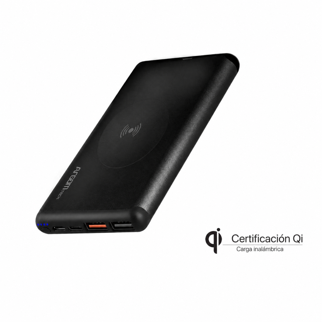 Power bank ArgomTech S12W de 12000 mAh: Certificación Qi