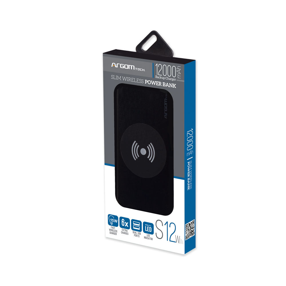 Power bank ArgomTech S12W de 12000 mAh: empaque original
