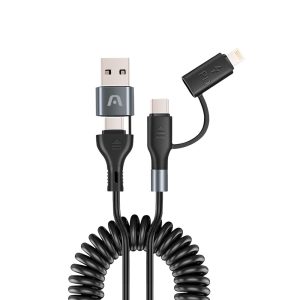 Cable ArgomTech Dura Coil 4 en 1 de 1,5 m: vista principal