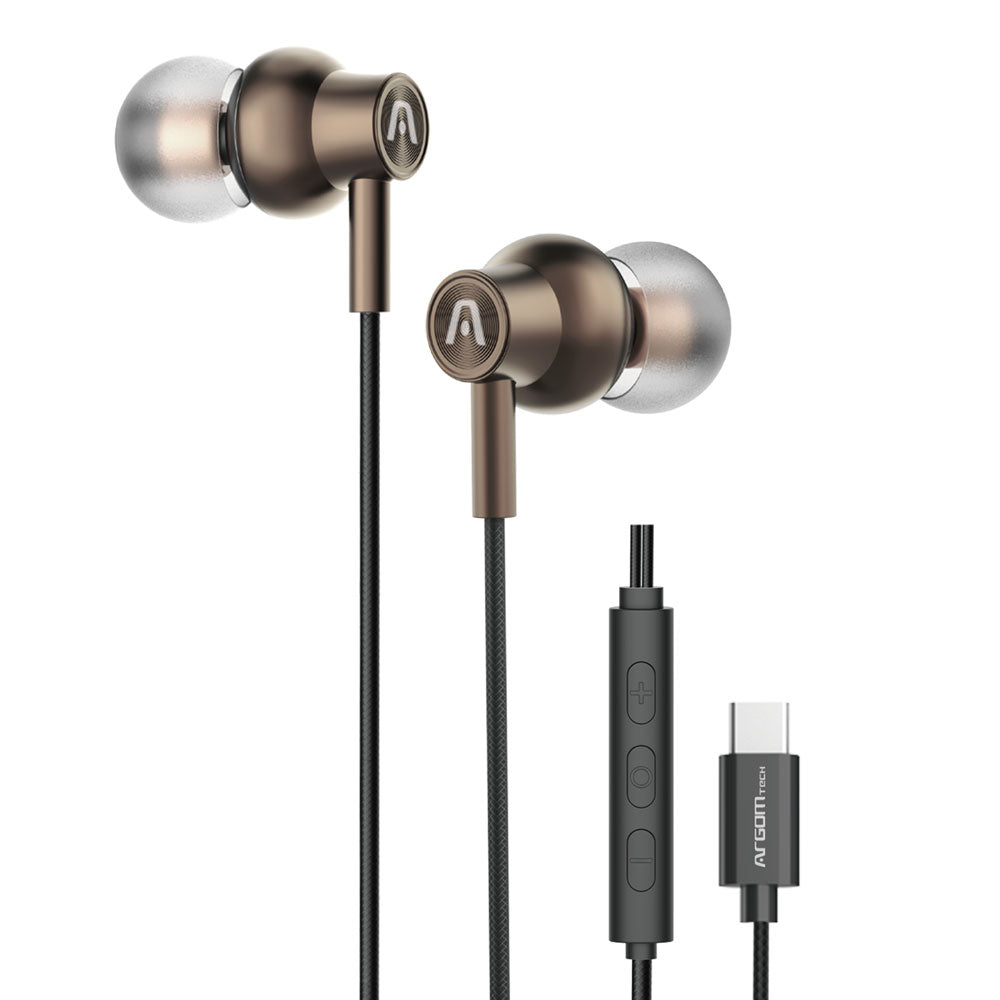 Audífonos ArgomTech Core USB-C color café: vista principal
