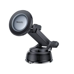 Soporte magnético Yesido C277 negro con ventosa y brazo telescópico