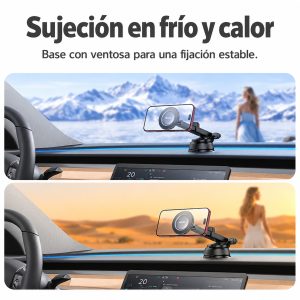 Base con ventosa del Yesido C277 en escenas de frío y calor