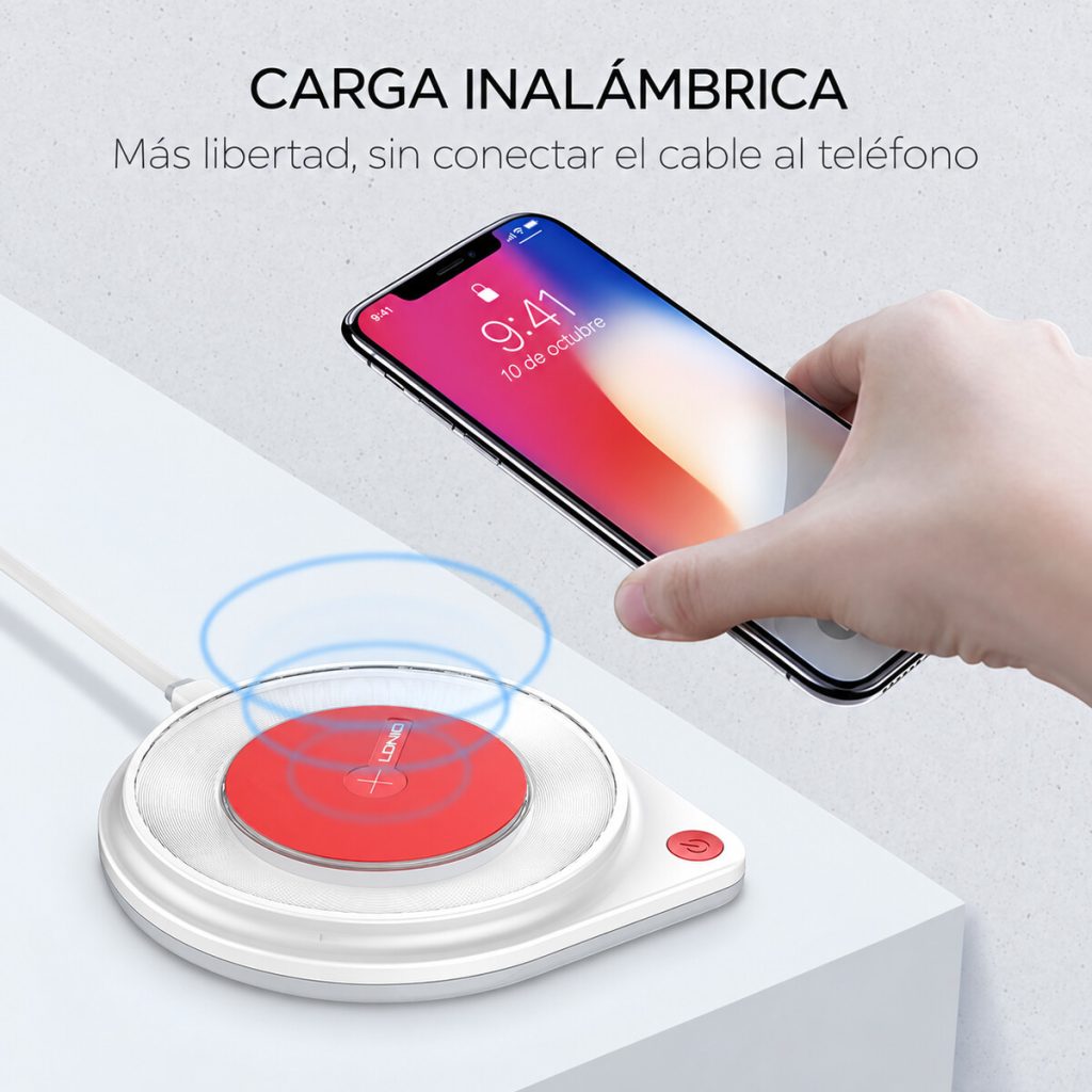 Uso de Cargador inalámbrico LDNIO AW001 de 10 W