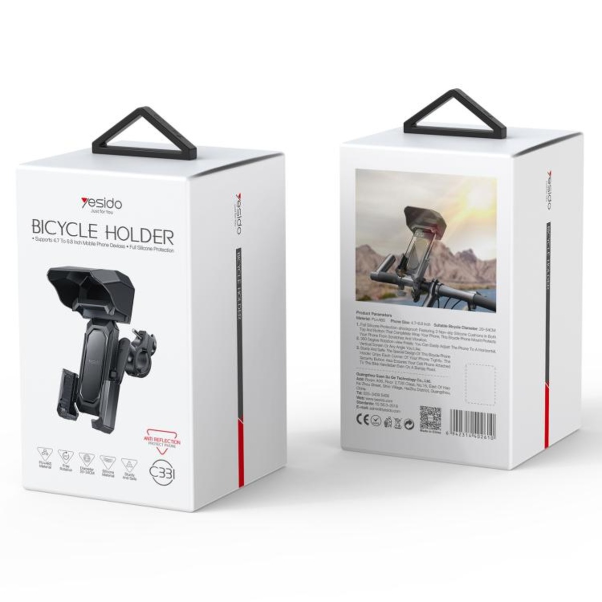 Empaque de Soporte para celular de bicicleta y moto Yesido C331