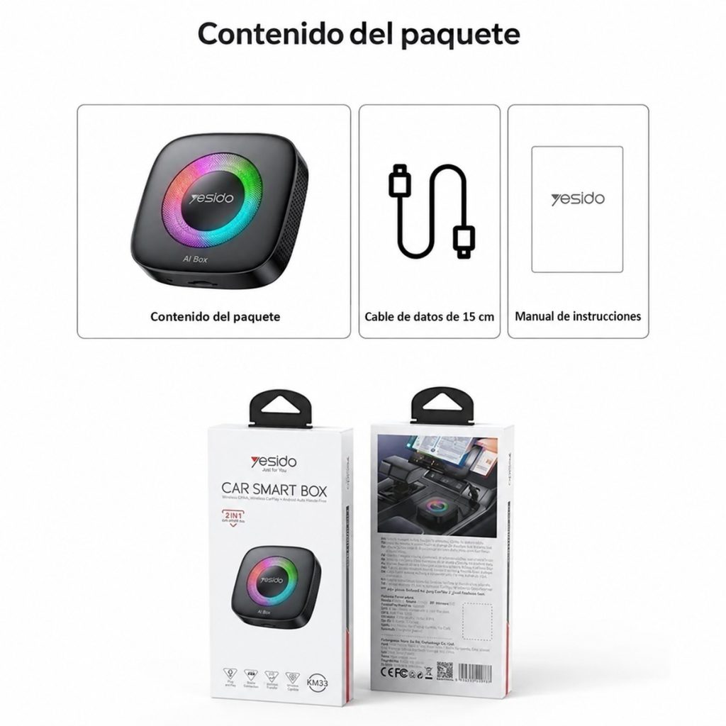 Contenido del paquete del modelo Yesido KM33