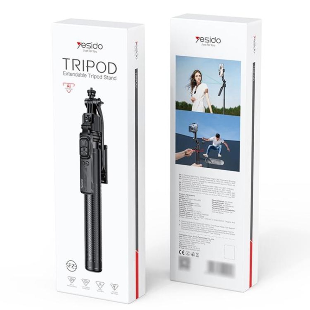 Empaque de Tr&iacute;pode con seguimiento facial y control remoto Yesido SF23