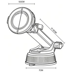 Dimensiones del soporte del modelo Yesido C280